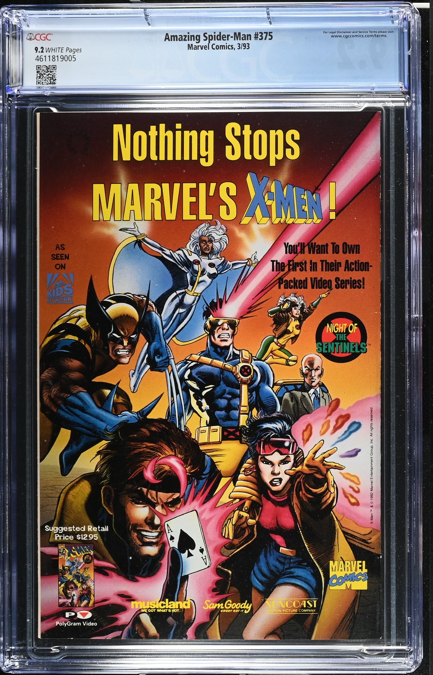 Amazing Spider-Man #375 CGC Graded 9.2 WHITE Pages