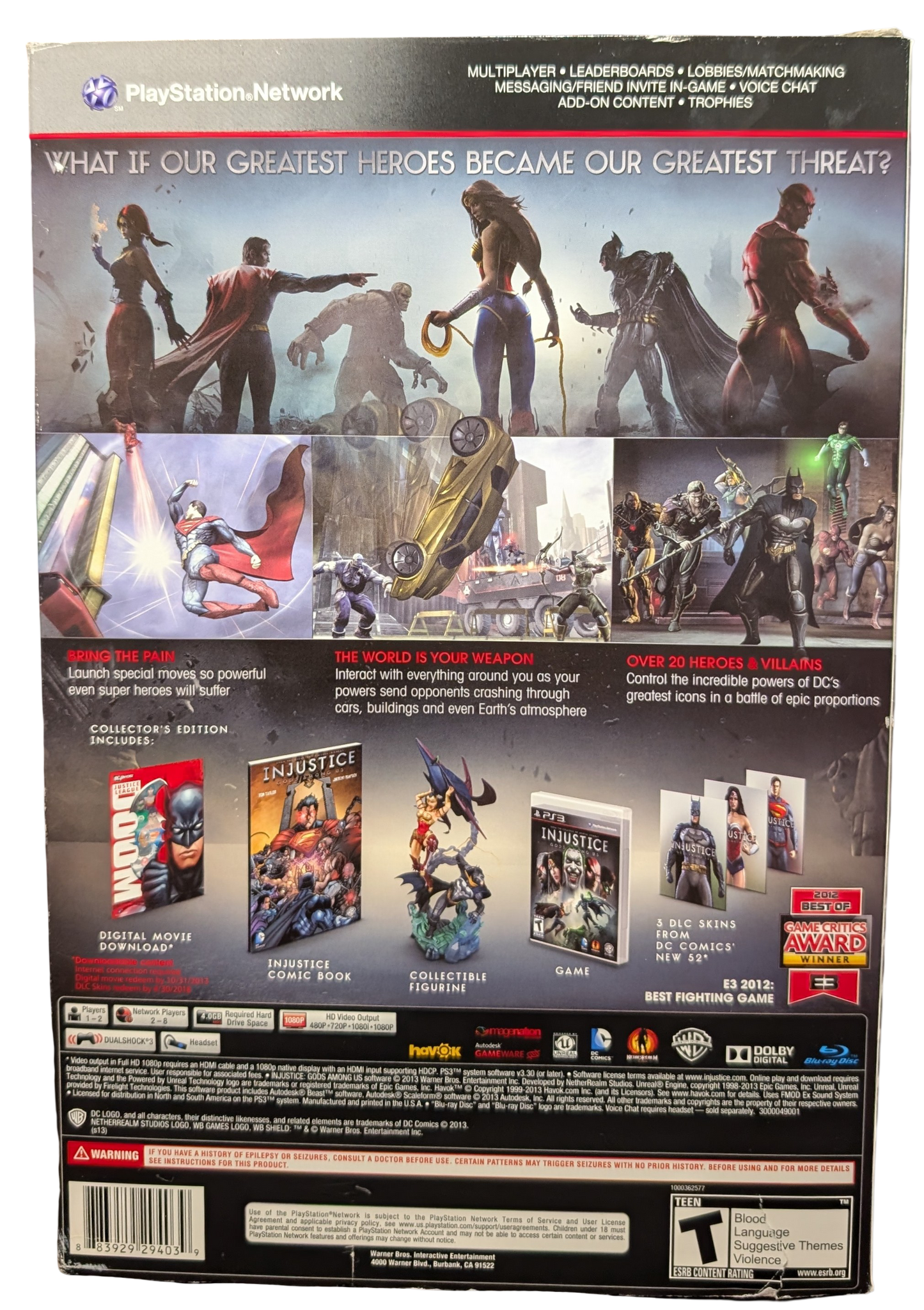 Injustice Gods Among Us Collector's Edition - Excellent Condition (PlayStation 3)