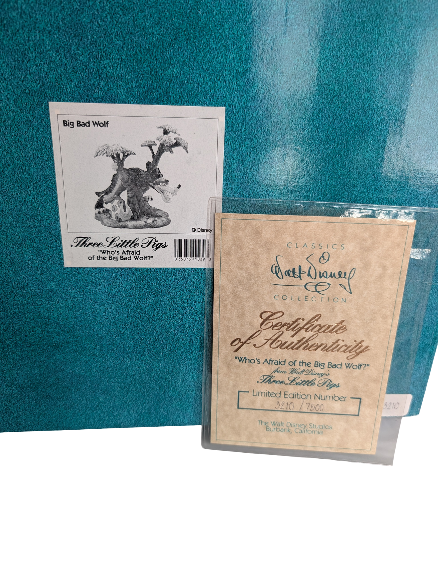 WDCC - Three Little Pigs Big Bad Wolf "Who's afraid of the Big Bad Wolf?" - Contents Verified New Condition