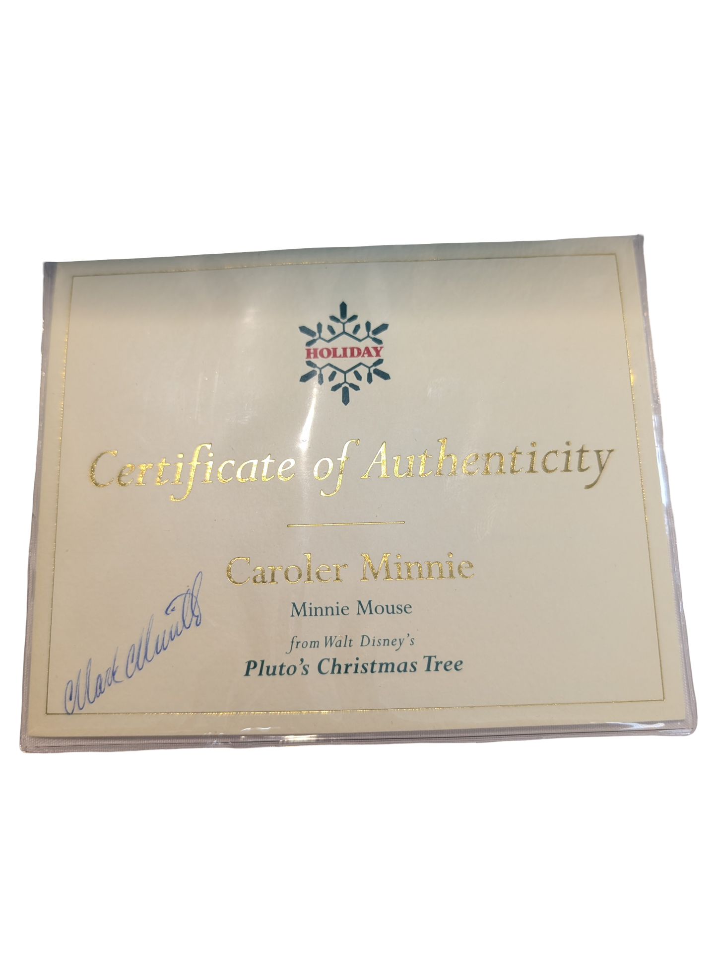 WDCC - Pluto's Christmas Tree Caroler Minnie - Contents Verified New Condition