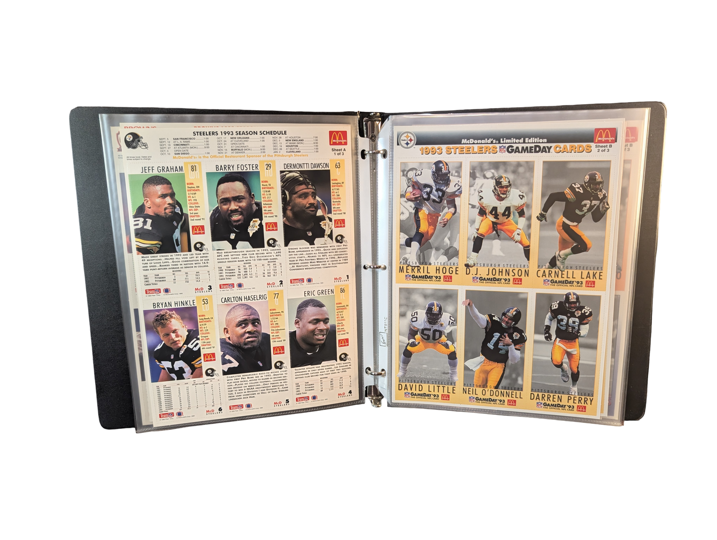 1993 McDonald’s NFL Gameday Collector Cards