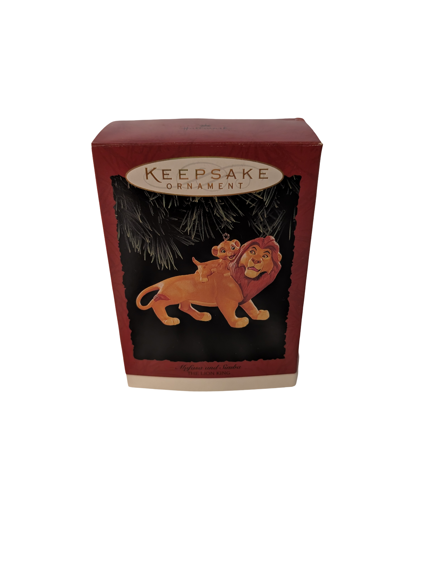 The Lion King 1997 Hallmark Keepsake Ornaments (4) with Display