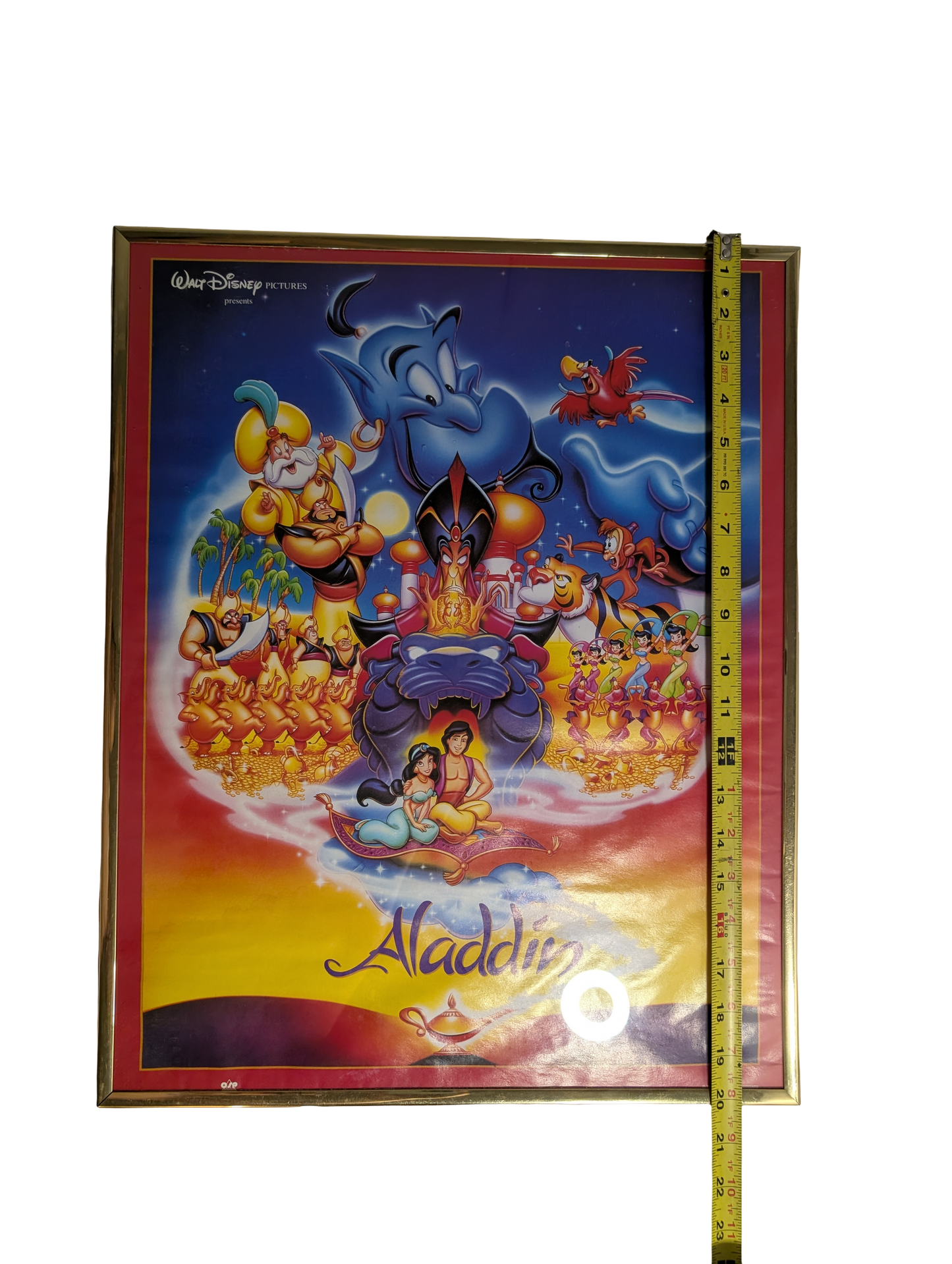 Walt Disney Pictures Aladdin Poster 16in x 20in framed