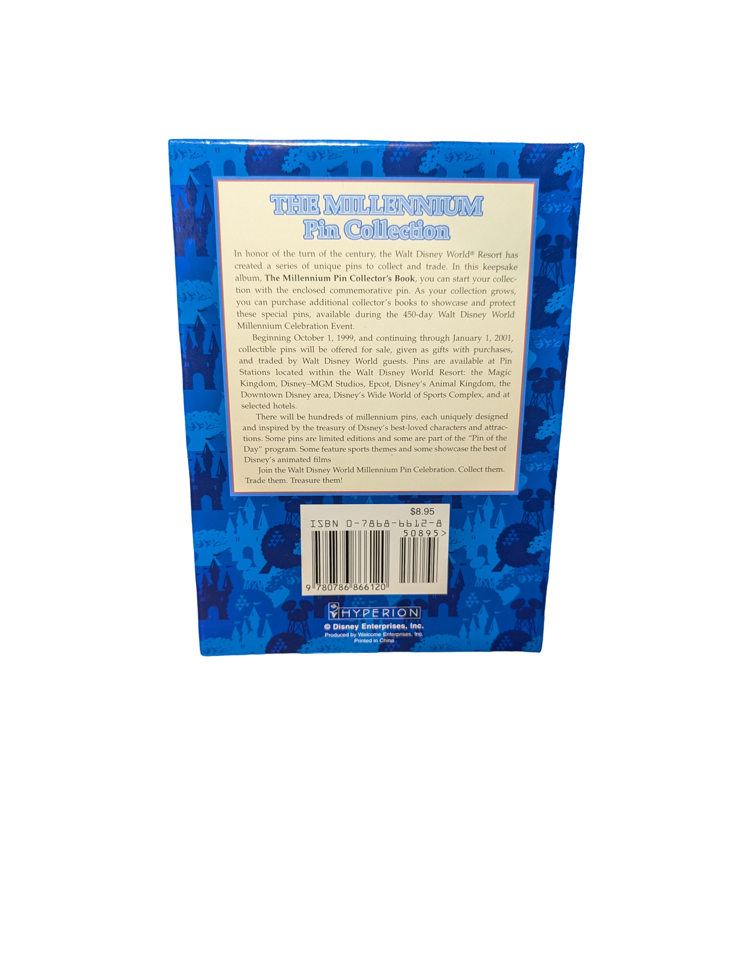 Walt Disney World Millennium Pin Collector’s Portfolio and Enclosed Commemorative Philately