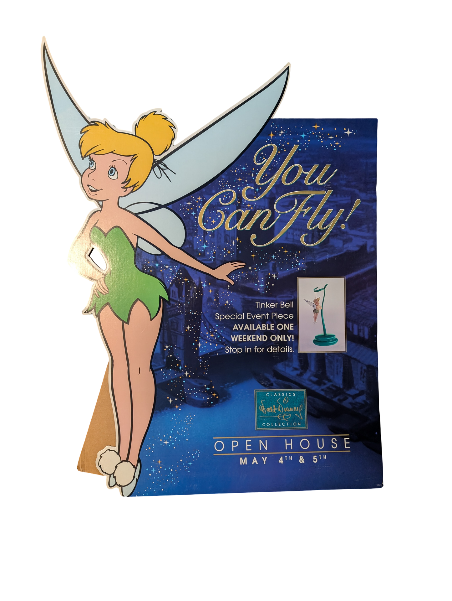 1996 Walt Disney Classics Collection Tinker Bell Promotional Dealer Standee