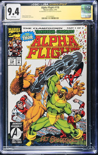 Alpha Flight #118 Marvel Comics March 1993 CGC 9.4 Pat Broderick Signed