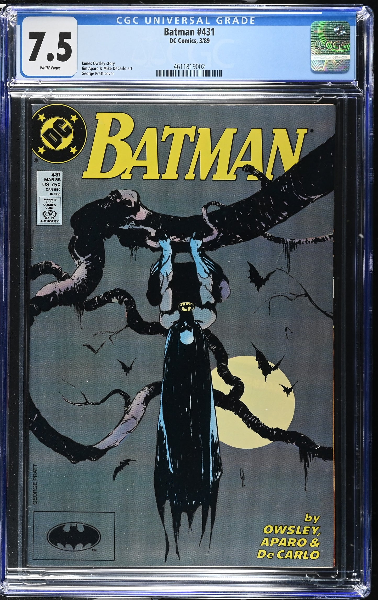 Batman #430 #431 #432 CGC Graded 7.5-9.0 WHITE Pages