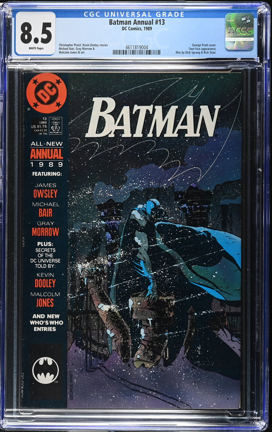 Batman Annual #13 CGC Graded 8.5 WHITE Pages