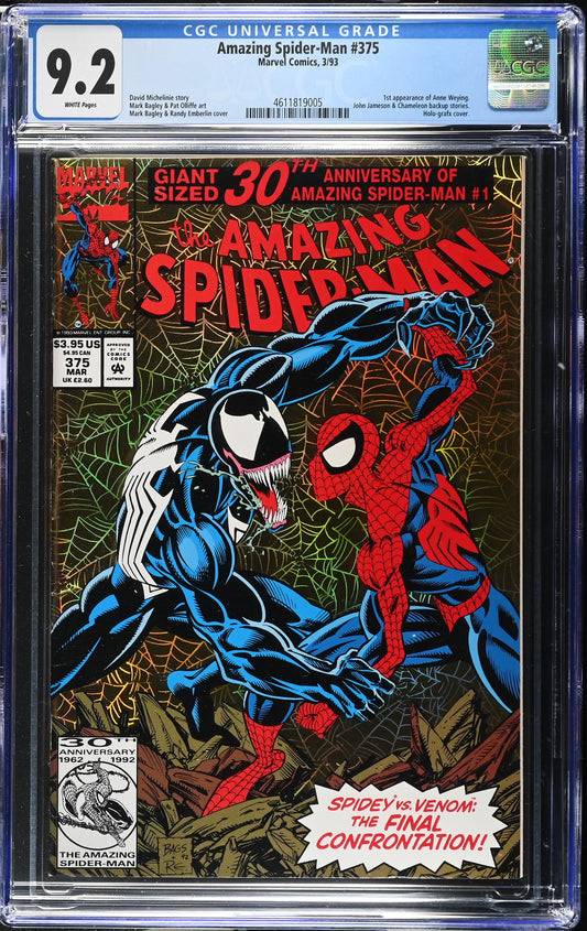 Amazing Spider-Man #375 CGC Graded 9.2 WHITE Pages