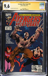 CGC Signature Series ROY THOMAS Avengers West Coast #87 #88 Graded 9.8-9.6 WHITE Pages