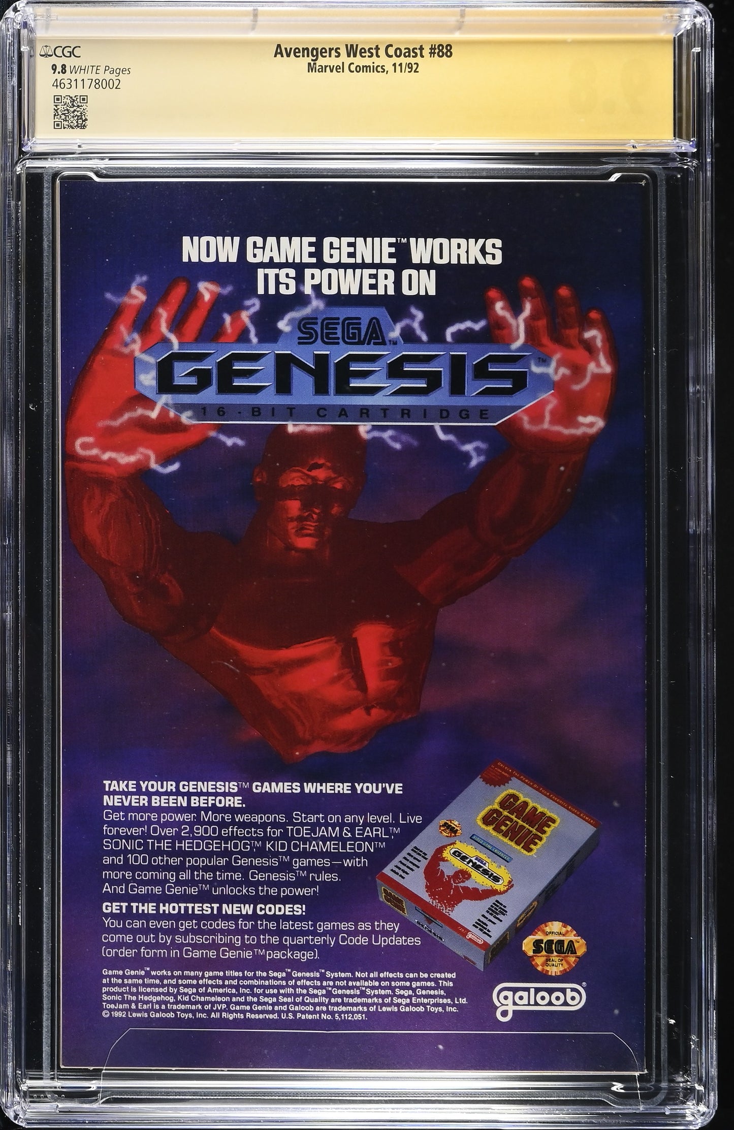 CGC Signature Series ROY THOMAS Avengers West Coast #87 #88 Graded 9.8-9.6 WHITE Pages