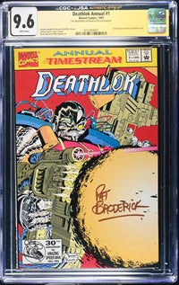 Deathlok Annual #1 (Marvel, 1992) CGC 9.6 Graded Comic - Pat Broderick Authenticated Autograph