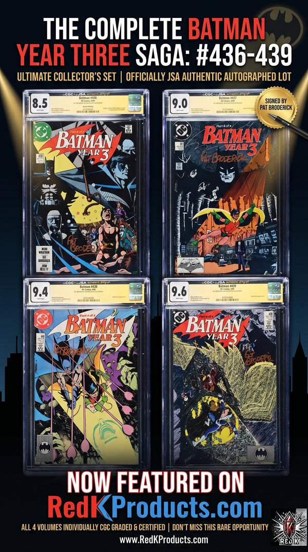 Batman Year Three Complete Set #436-439 JSA Autographed Lot