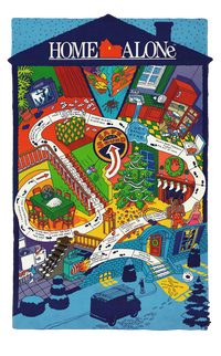 "Home Alone" Burglar Trap Map Video Poster 22in x 35in
