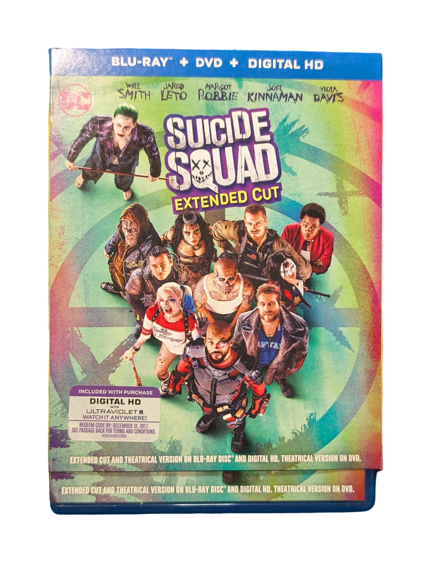 Suicide Squad Extended Cut with Harley Quinn Statue - Excellent Condition (Blu-Ray)