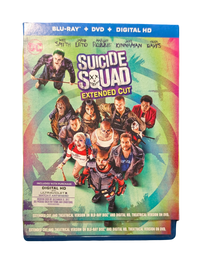Suicide Squad Extended Cut with Harley Quinn Statue - Excellent Condition (Blu-Ray)