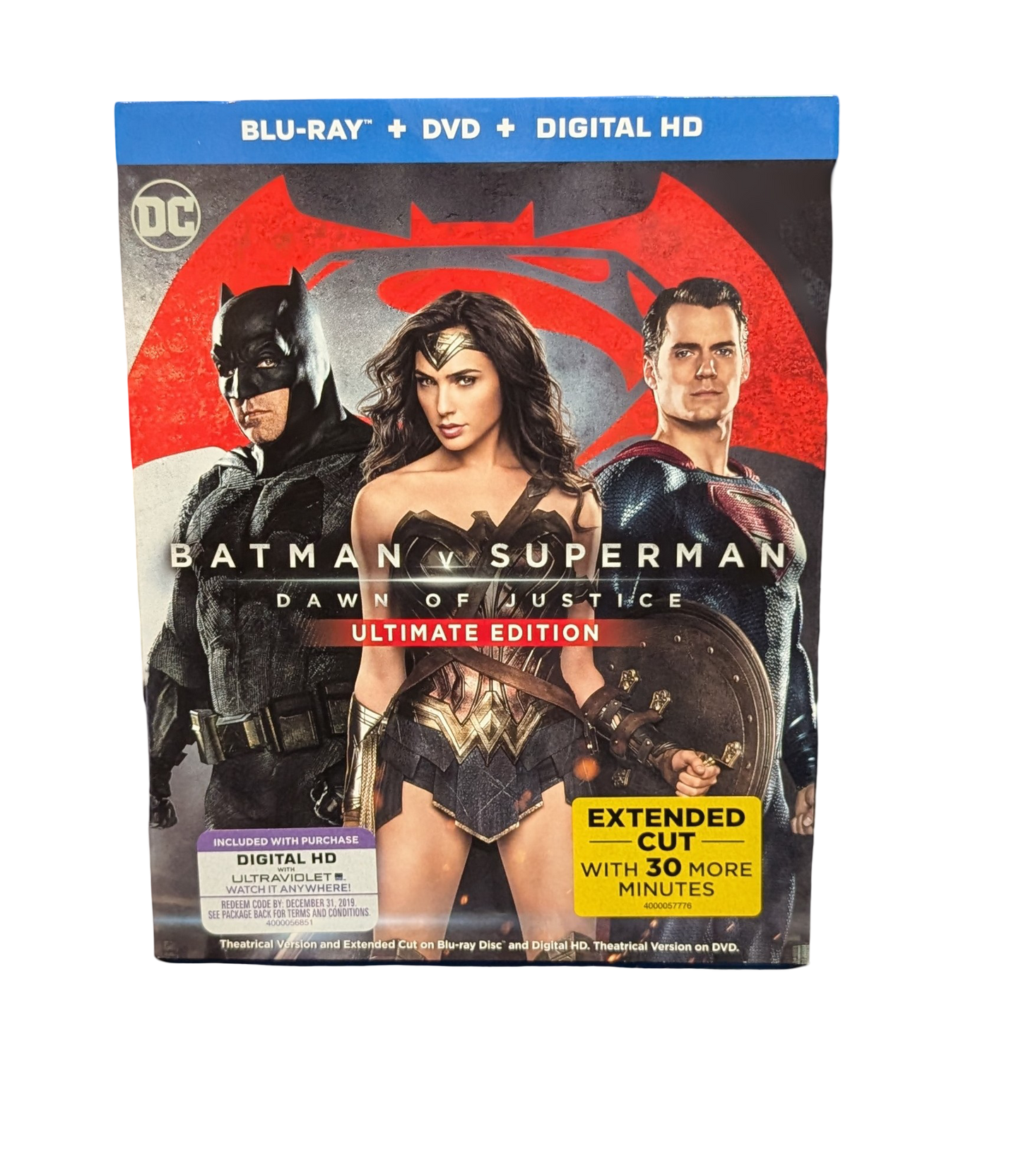 Batman v Superman Ultimate Edition with Superman Statue - Excellent Condition (Blu-Ray)