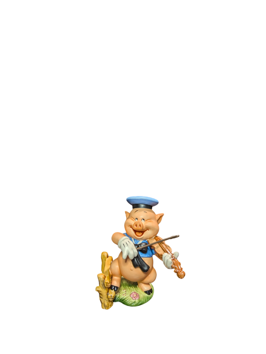 WDCC -Three Little Pigs Fiddler Pig "Hey Diddle, Diddle, I Play on My Fiddle"  - Contents Verified New Condition