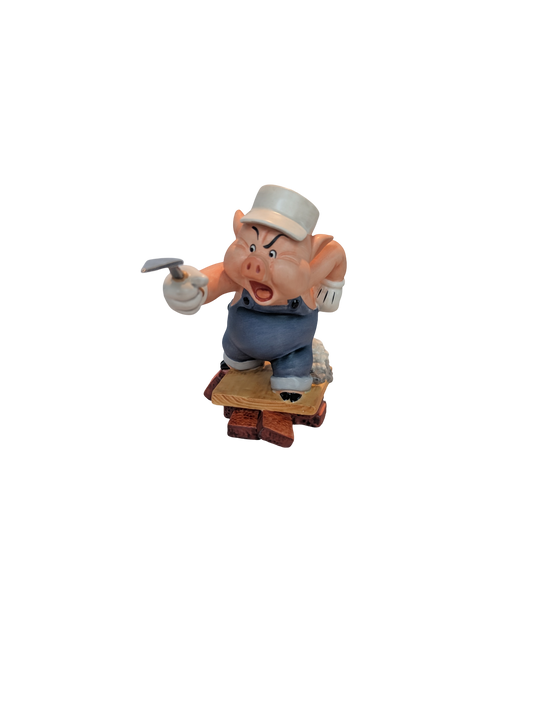 WDCC - Three Little Pigs Practical Pig "Work and Play Don't Mix" - Contents Verified New Condition