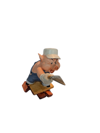 WDCC - Three Little Pigs Practical Pig "Work and Play Don't Mix" - Contents Verified New Condition