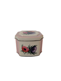 Vintage England floral Biscuit Tin with hinged lid