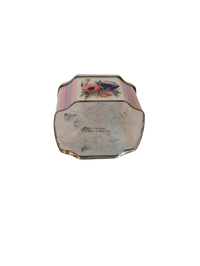 Vintage England floral Biscuit Tin with hinged lid