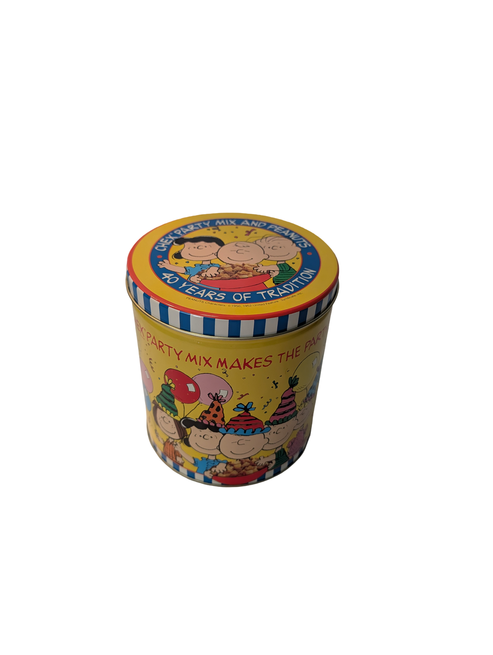 Chex Party Mix and Peanuts "40 Years of Tradition" - Peanuts Characters tin