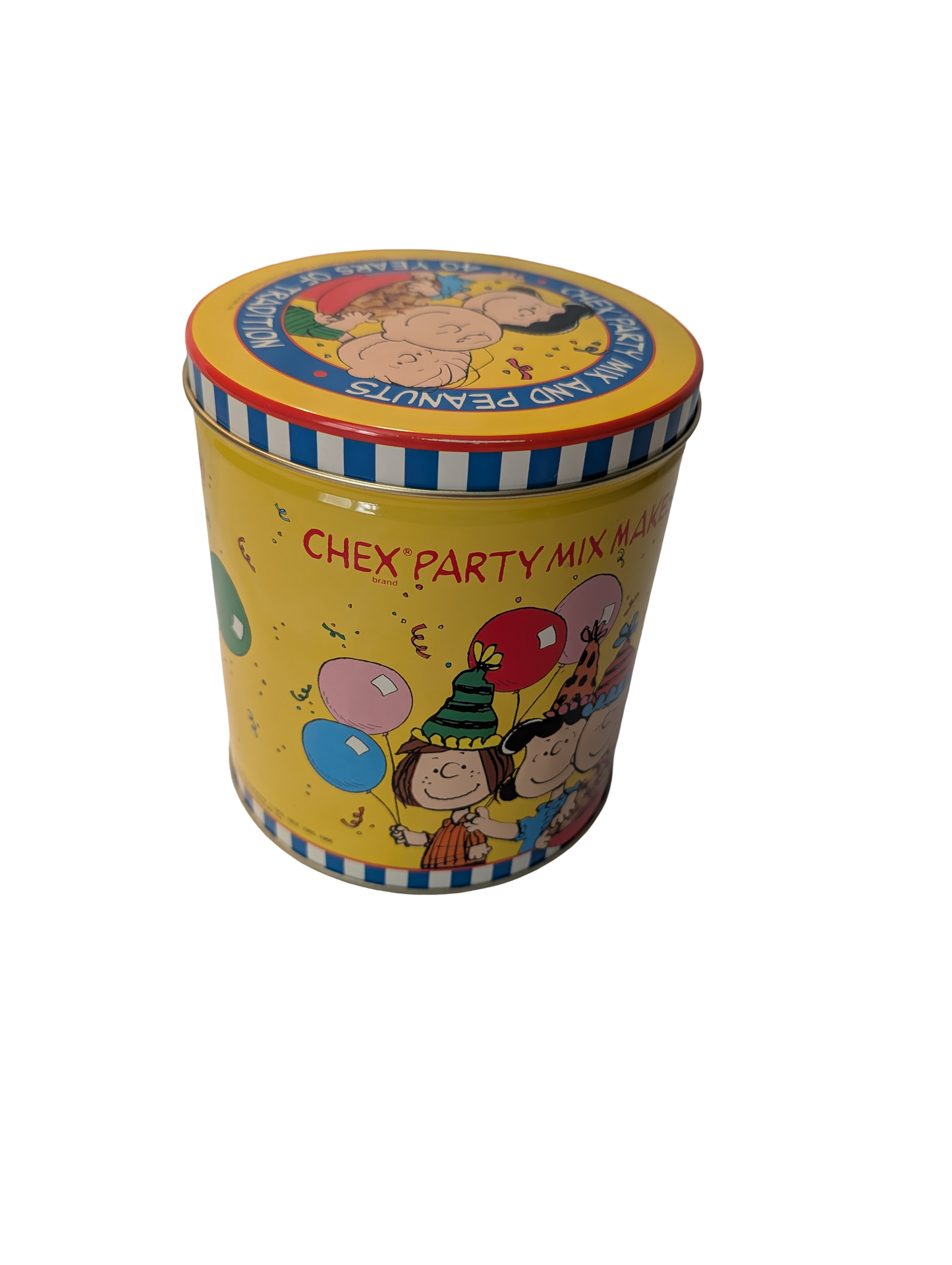 Chex Party Mix and Peanuts "40 Years of Tradition" - Peanuts Characters tin