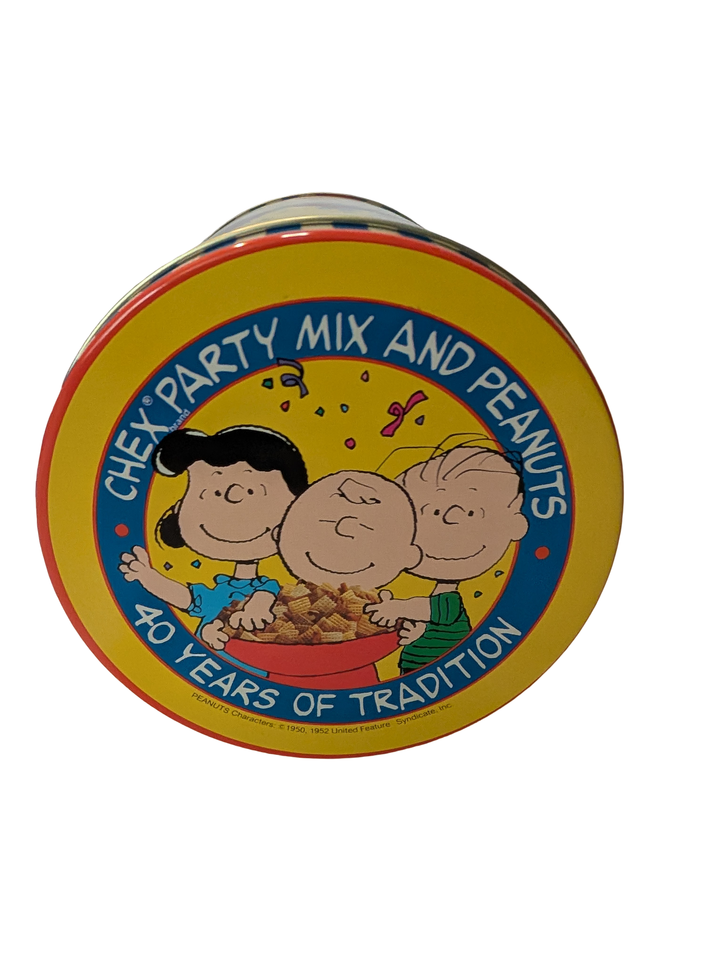 Chex Party Mix and Peanuts "40 Years of Tradition" - Peanuts Characters tin