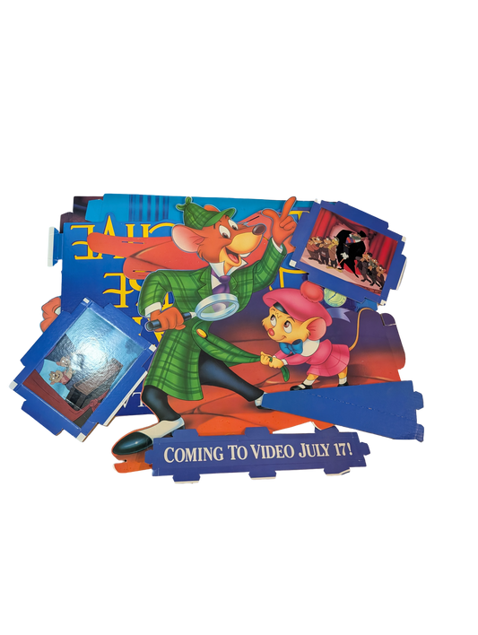 "The Great Mouse Detective" VHS Release Store Floor Standee  - CIB New Old Stock