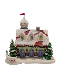 Hawthorne Village Rudolph’s Christmas Town Village Collection "Watch Tower and Reindeer Barn"