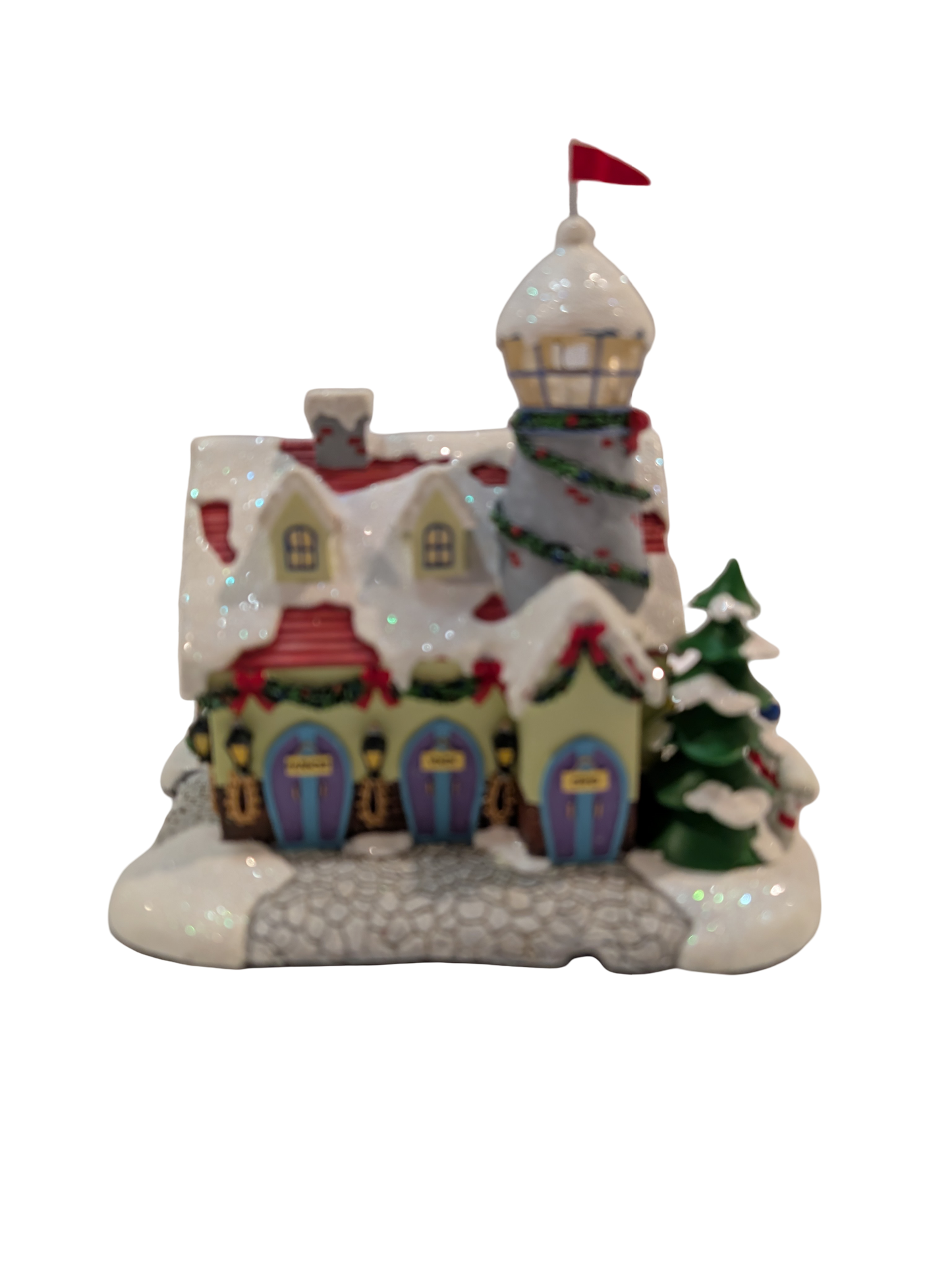 Hawthorne Village Rudolph’s Christmas Town Village Collection "Watch Tower and Reindeer Barn"