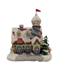 Hawthorne Village Rudolph’s Christmas Town Village Collection "Watch Tower and Reindeer Barn"