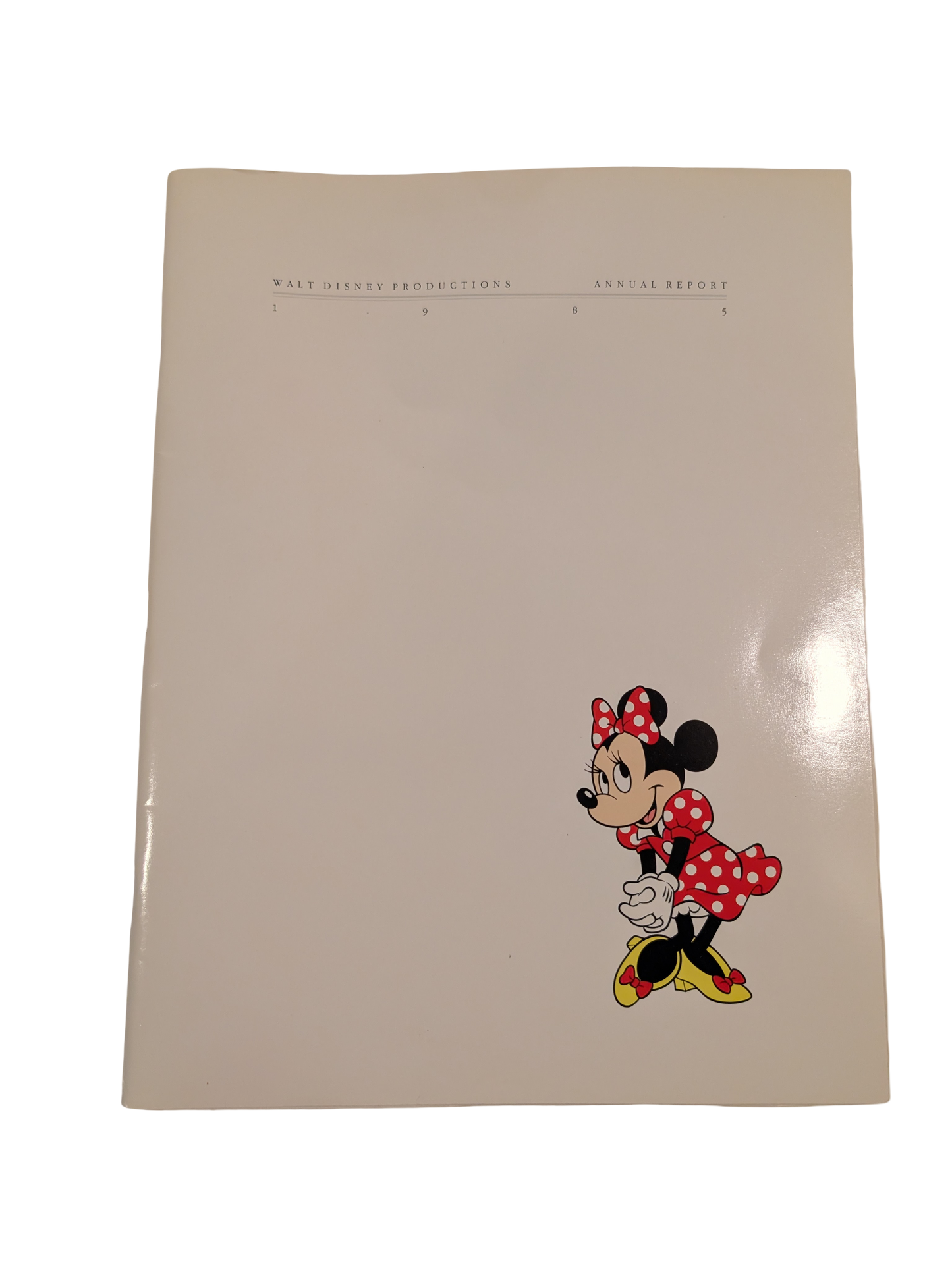 Walt Disney Productions Annual Report - 1985 with TWO Bill Justice Drawings