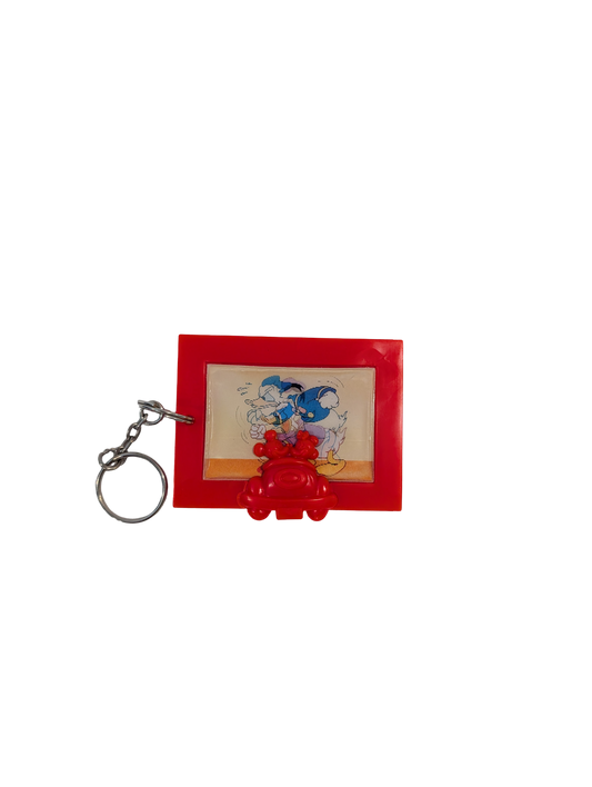 Disney Donald Duck Lenticular Keychain in Mickey Minnie Mouse Drive-In Movie Frame