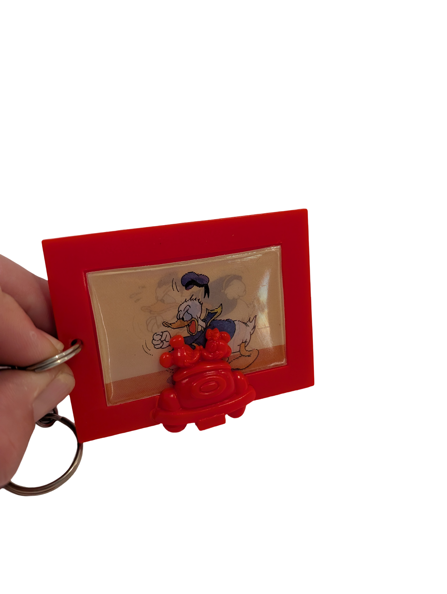 Disney Donald Duck Lenticular Keychain in Mickey Minnie Mouse Drive-In Movie Frame