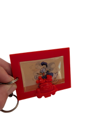 Disney Donald Duck Lenticular Keychain in Mickey Minnie Mouse Drive-In Movie Frame