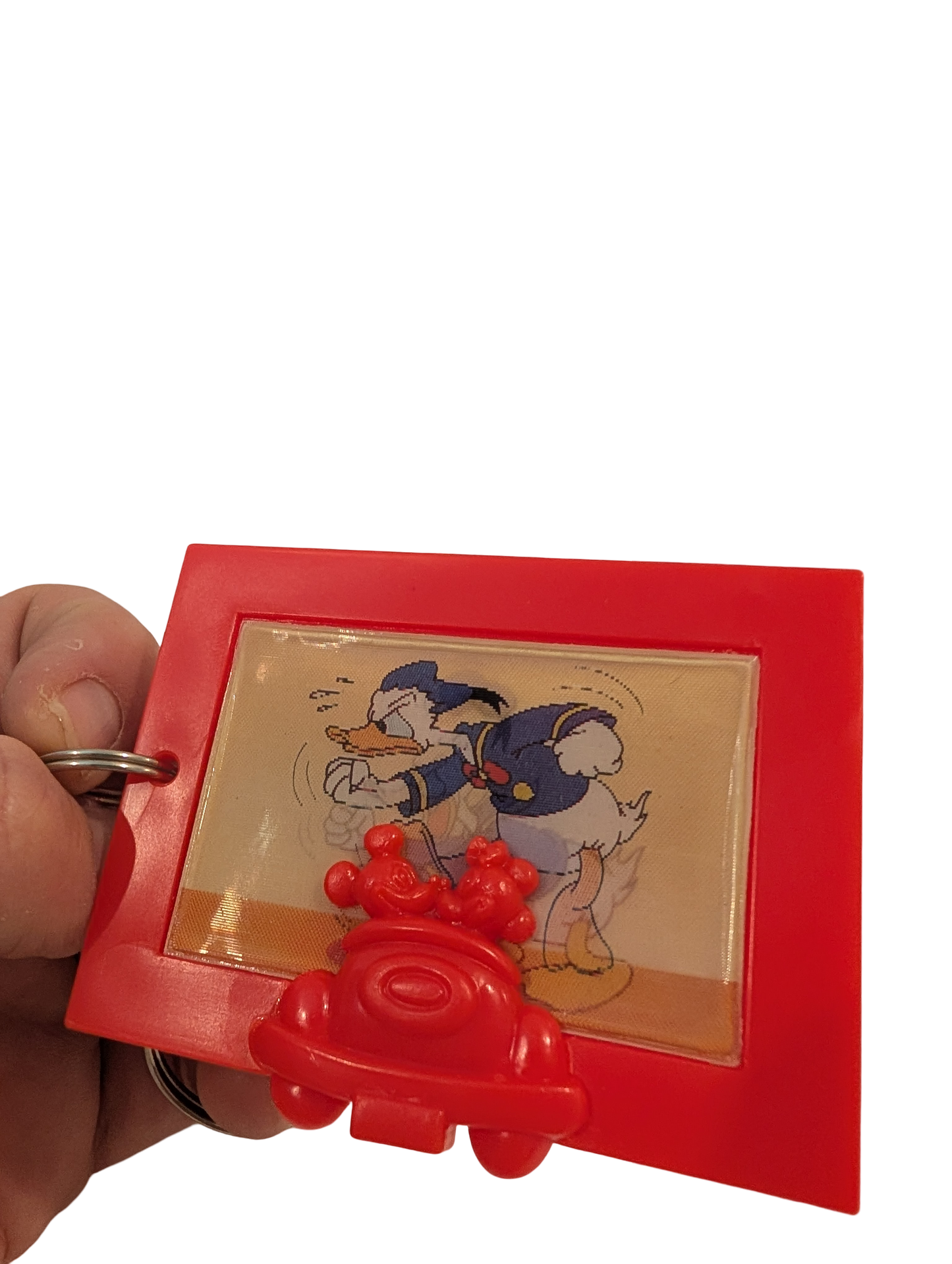 Disney Donald Duck Lenticular Keychain in Mickey Minnie Mouse Drive-In Movie Frame