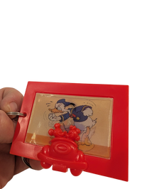 Disney Donald Duck Lenticular Keychain in Mickey Minnie Mouse Drive-In Movie Frame