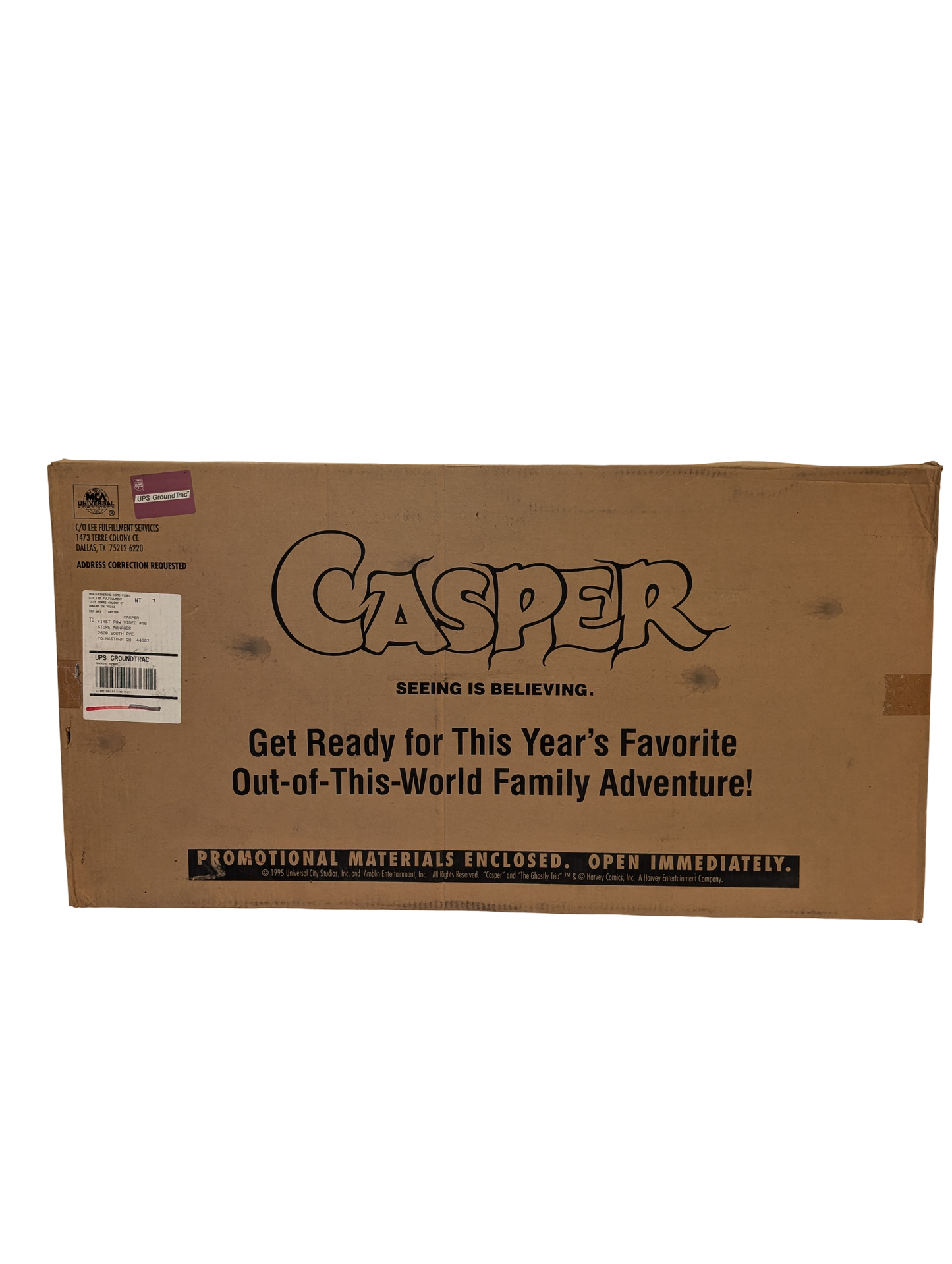 1995 MCA Universal Movie "Casper" & "The Ghostly Trio" and "The Land Before Time" Standee - SEALED