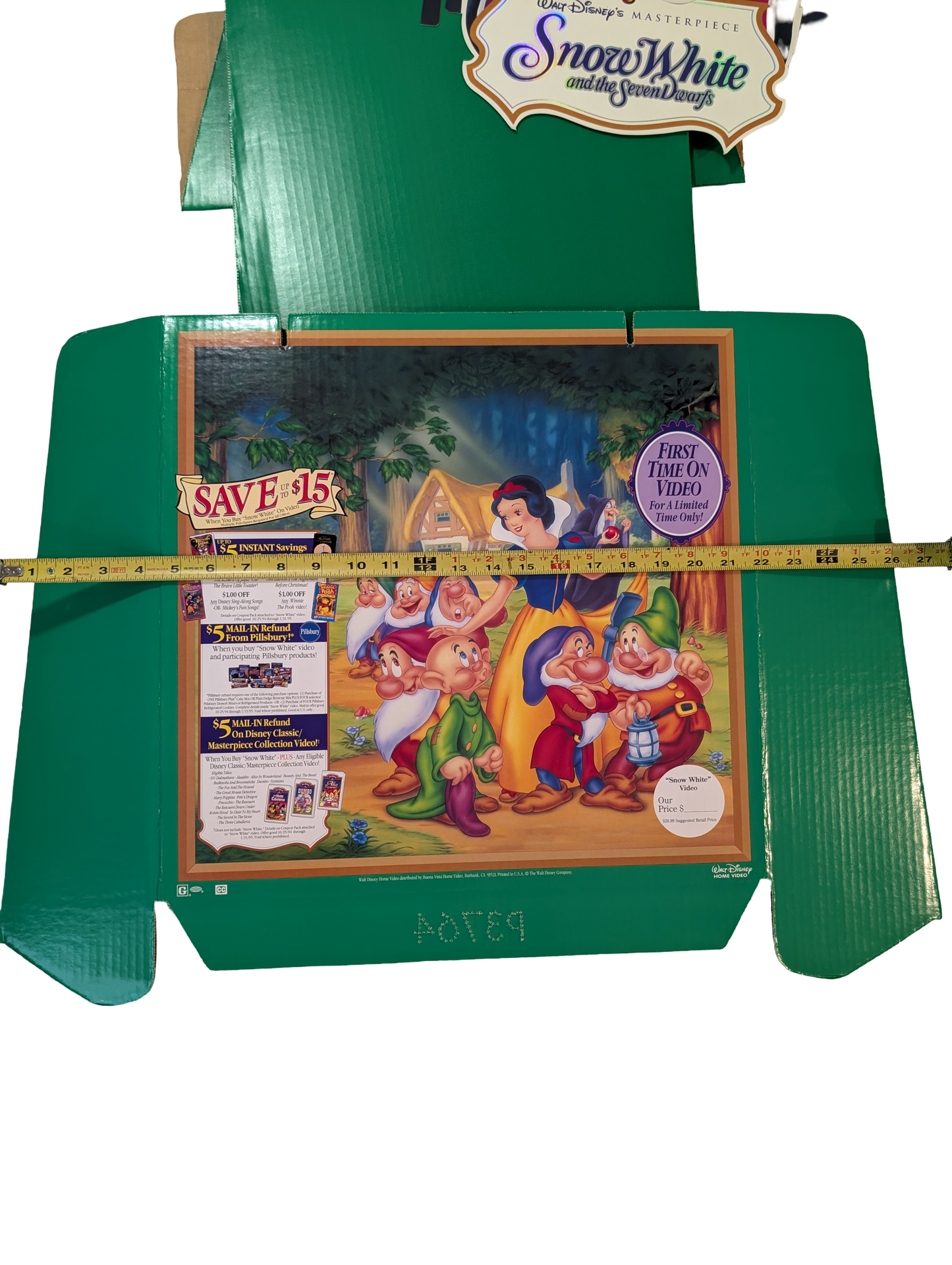 "Snow White and the Seven Dwarfs" Video Store Floor Standee