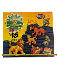 1994 Burger King Kids Club - "Lion King" Toy Poster 27" x 25"