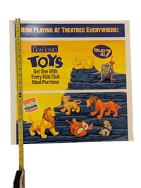 1994 Burger King Kids Club - "Lion King" Now Playing in Theaters Poster 20" x 20"