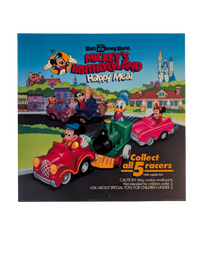 Vintage 1989 McDonald's In Store Poster Mickey's Birthdayland Happy Meal