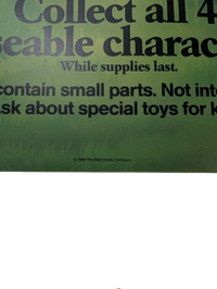 "Bambi" 1988 McDonald's Happy Meal Poster 21.75" x 21.75"