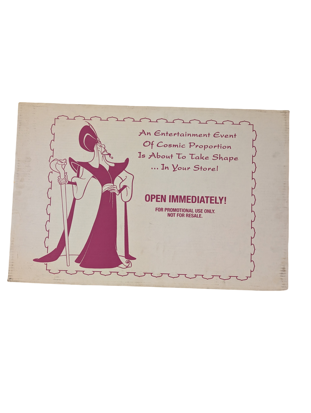 "Aladdin" 1992 Jafar Video Store Standee