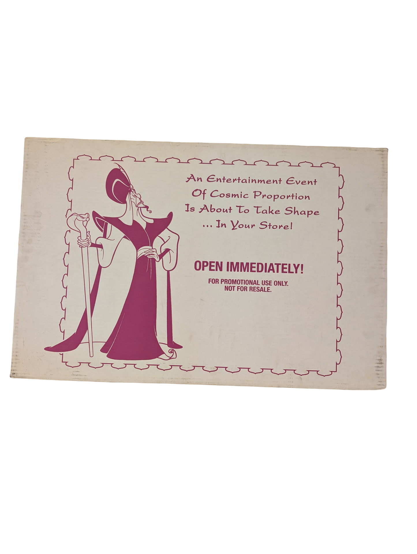 "Aladdin" 1992 Jafar Video Store Standee