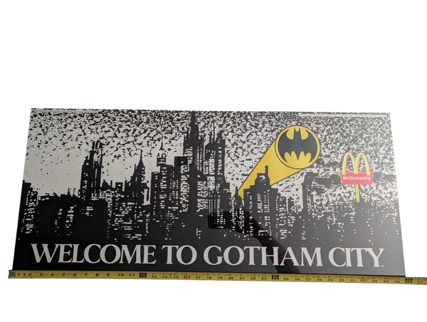 Batman 1992 McDonald's Poster "Welcome to Gotham City" 36in x 16in
