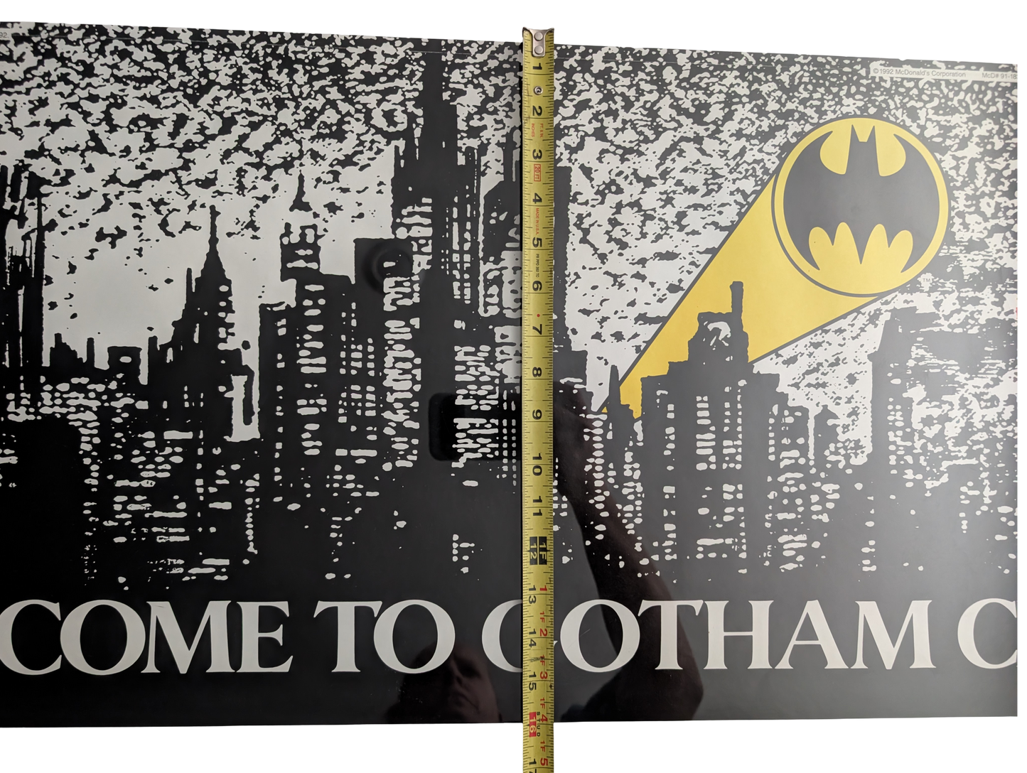 Batman 1992 McDonald's Poster "Welcome to Gotham City" 36in x 16in
