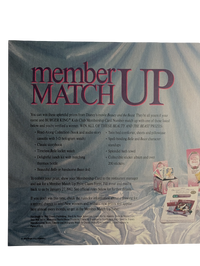 "Beauty and the Beast" 1991 Burger King Member Match Up Poster 19.5 in x 20in